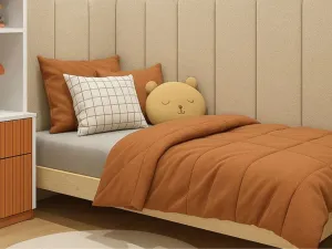 Rovný čalúnený panel na stenu BÚCLÉ Zvoľte farbu: Hnedá, Zvoľte rozmer: 20x80 cm, Uchytenie na stenu: So samolepiacim suchým zipsom