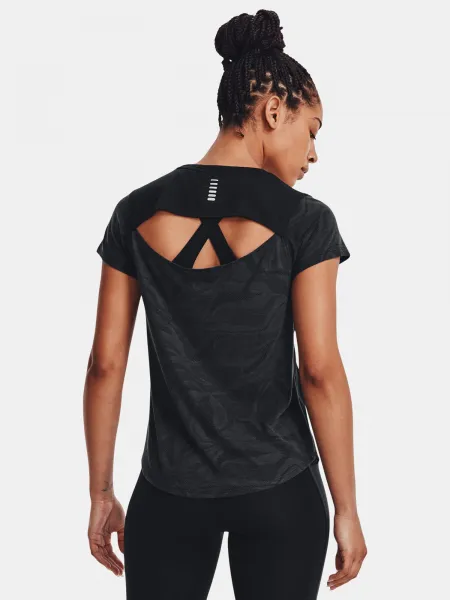 Čierne dámske tričko Under Armour UA Streaker Jacquard Tee