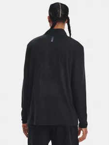 Čierne športové tričko Under Armour UA SEAMLESS STRIDE 1/4 ZIP