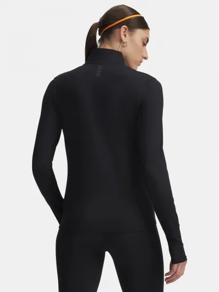 Čierne dámske športové tričko Under Armour UA Qualifier Run 1/2 Zip