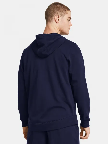 Tmavomodrá športová mikina Under Armour UA Rival Terry LC FZ