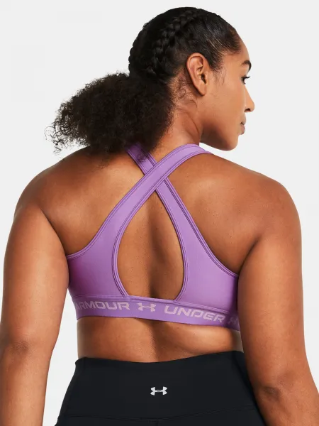 Svetlo fialová športová podprsenka Under Armour Crossback Mid Bra