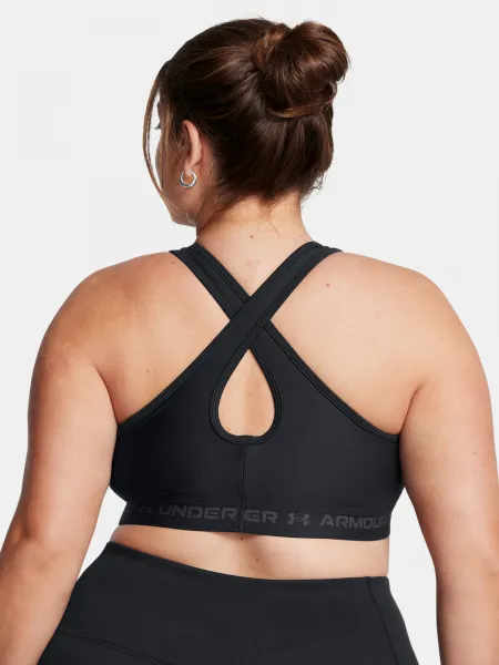 Čierna dámska športová podprsenka Under Armour UA Crossback Mid Bra