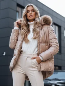 Dámska zimná bunda SPARKLE Farba camelová DSTREET
