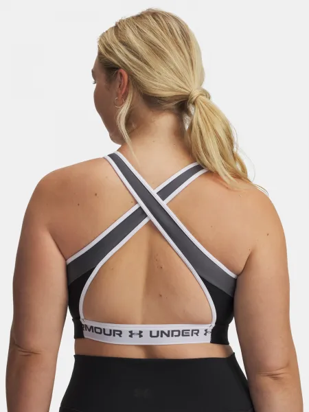 Women's bra Under Armour UA Crossback Mid Open Back-BLK - Women's