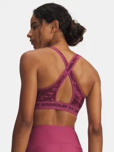 Under Armour Crossback Mid Print-RED Women's Bra - Women's