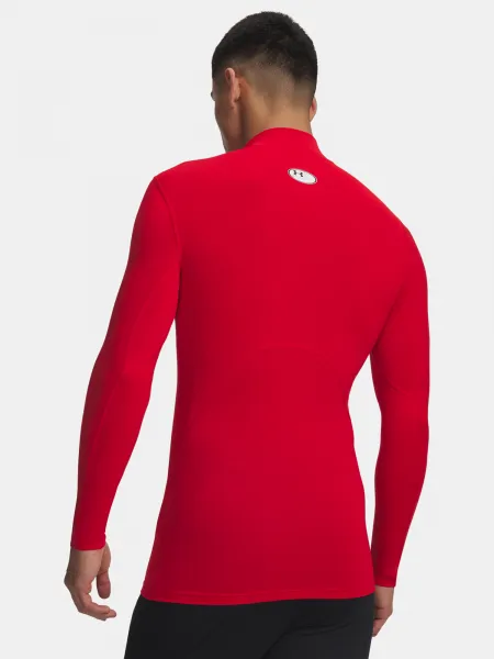 Červené športové tričko Under Armour UA CG Armour Comp Mock