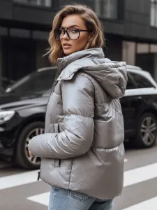 Dámska kožená prešívaná bunda COLLAR