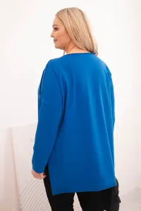 Asymetrická plus size blúzka s dlhými rukávmi