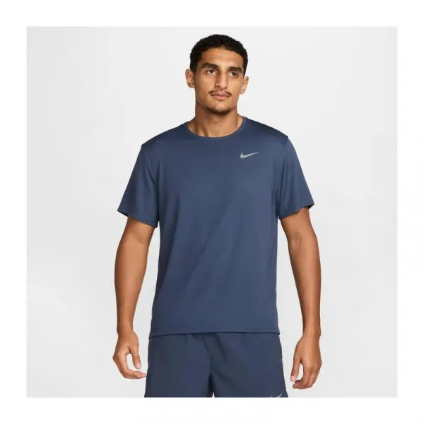 Pánske bežecké tričko s krátkym rukávom NIKE M NK DF UV MILER SS THUNDER BLUE REFLECTIVE SILV