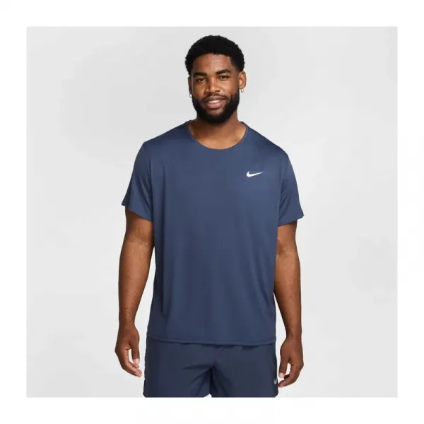 Pánske bežecké tričko s krátkym rukávom NIKE M NK DF UV MILER SS THUNDER BLUE REFLECTIVE SILV