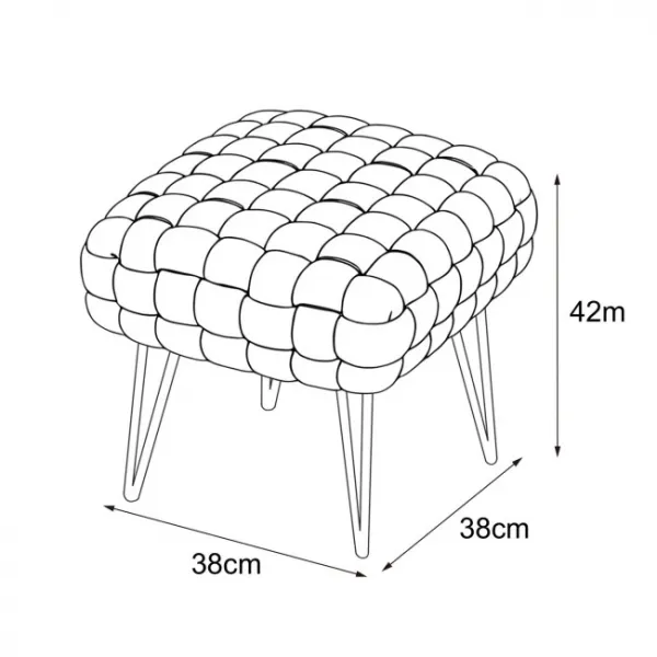 Ak furniture Taburet Dotty béžový