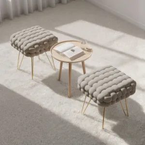 Ak furniture Taburet Dotty béžový