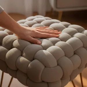 Ak furniture Taburet Dotty béžový