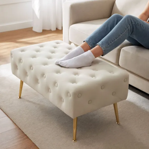 Ak furniture Taburet Madrid béžový