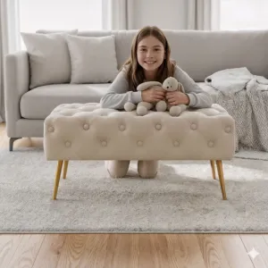 Ak furniture Taburet Madrid béžový