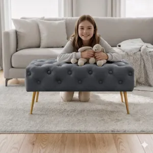 Ak furniture Taburet Madrid grafitový