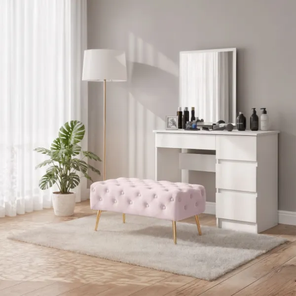 Ak furniture Taburet Madrid růžový