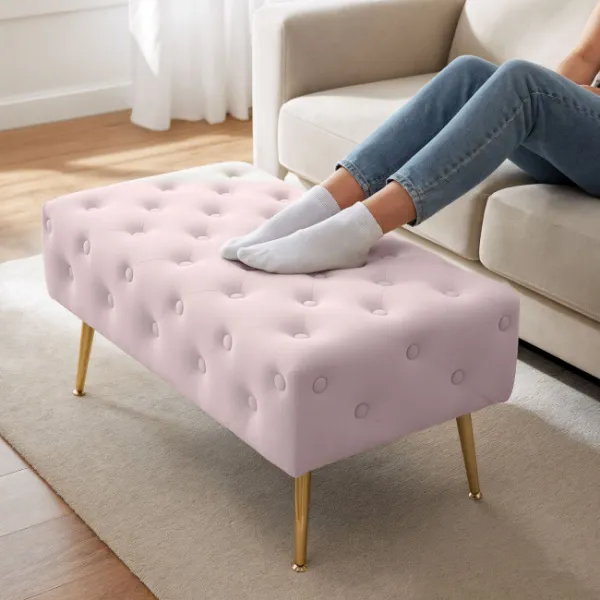 Ak furniture Taburet Madrid růžový