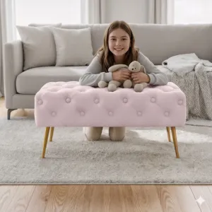Ak furniture Taburet Madrid růžový