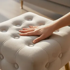 Ak furniture Taburet Quadra béžový