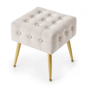Ak furniture Taburet Quadra béžový
