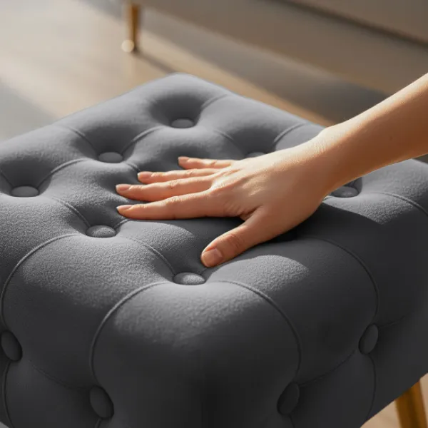 Ak furniture Taburet Quadra grafitový