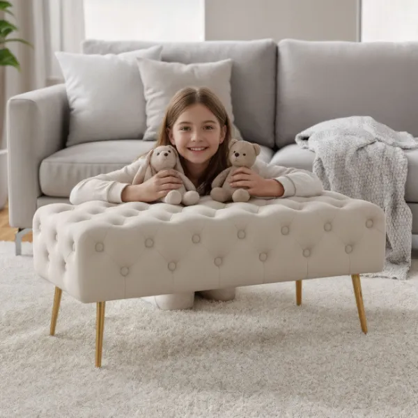 Ak furniture Taburet Monaco béžový