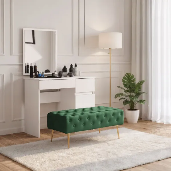 Ak furniture Taburet Monaco lahvově zelený