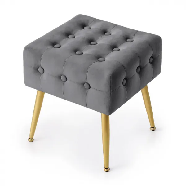 Ak furniture Taburet Quadra grafitový