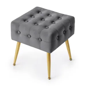 Ak furniture Taburet Quadra grafitový