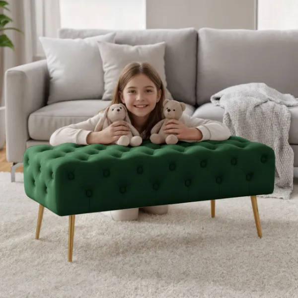 Ak furniture Taburet Monaco lahvově zelený