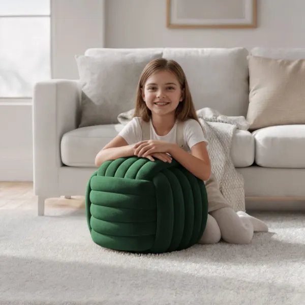 Ak furniture Taburet Nilo lahvově zelený