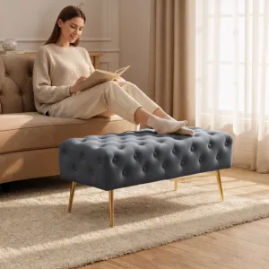 Ak furniture Taburet Monaco grafitový