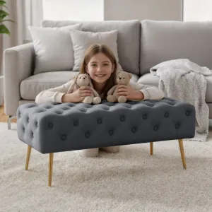 Ak furniture Taburet Monaco grafitový