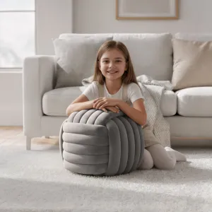 Ak furniture Taburet Nilo světle šedý