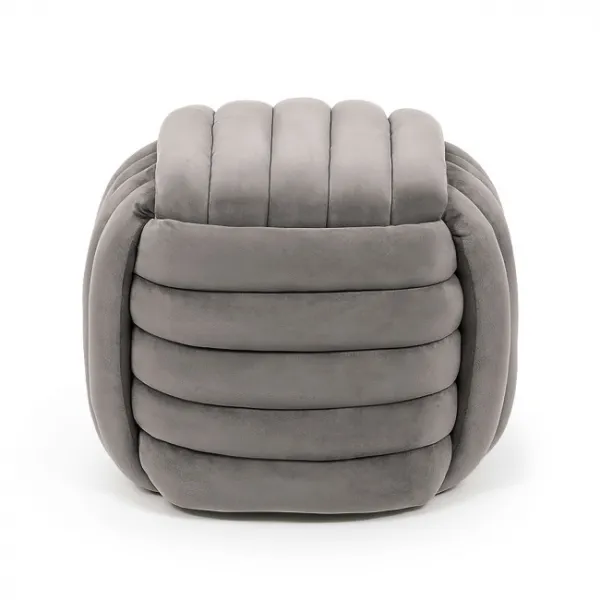 Ak furniture Taburet Nilo světle šedý