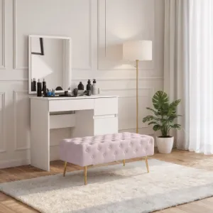 Ak furniture Taburet Monaco pudrově růžový