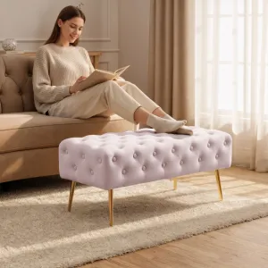 Ak furniture Taburet Monaco pudrově růžový
