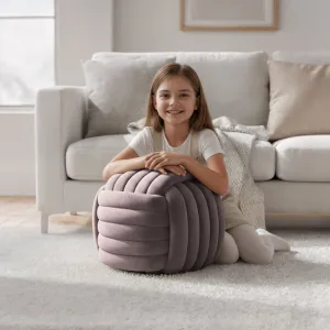 Ak furniture Taburet Nilo tmavě růžový