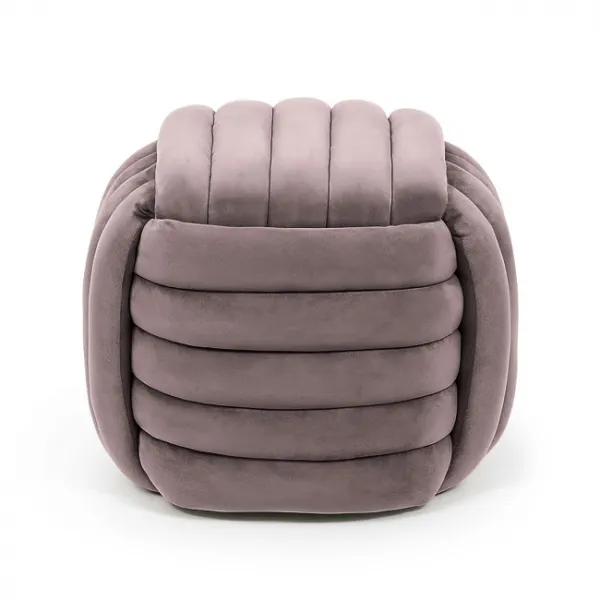 Ak furniture Taburet Nilo tmavě růžový