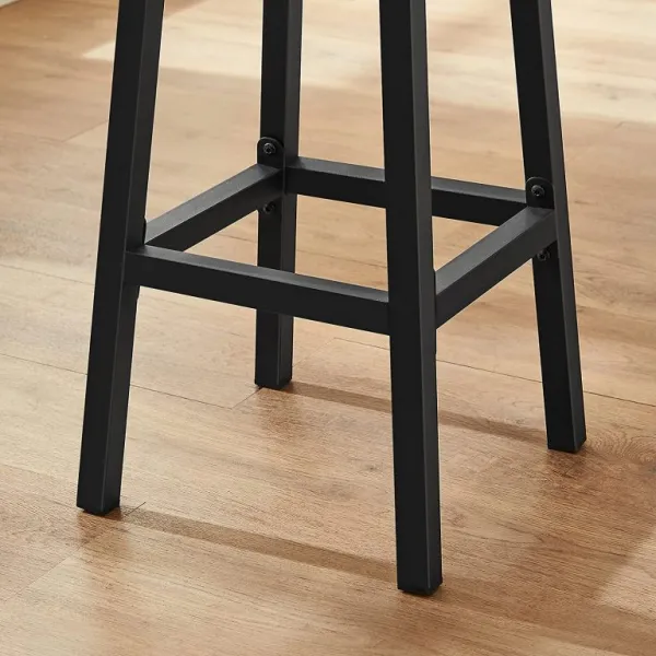 Barové stoličky 65 cm, sada 2 ks, priemyselná greige/čierna