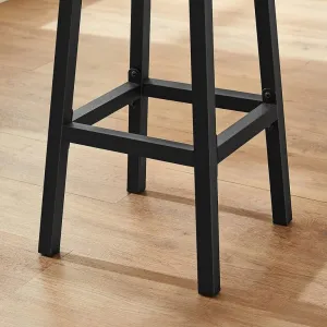 Barové stoličky 65 cm, sada 2 ks, priemyselná greige/čierna