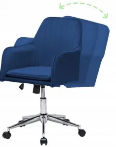 Elegantnéotočnékreslozozamatuvtmavomodrejfarbe46958