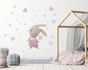 Nálepkanastenuroztomilýzajačiksosrdiečkami83x70cm