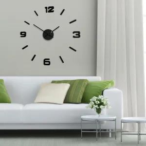 Domtextilu Čierne hodiny na stenu z dreva 34147