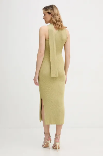 Šaty Karl Lagerfeld Lurex Knit Dress Light Gold
