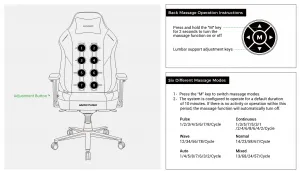Herná stolička DXRacer MARTIAN XL Triangle s elektrickým ovládaním, masážou a ventiláciou, čierna