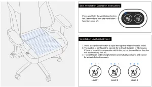 Herná stolička DXRacer MARTIAN XL Triangle s elektrickým ovládaním, masážou a ventiláciou, čierna