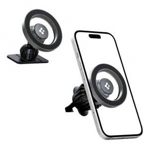 Spigen MFT13 Dashboard & Vent MagSafe držiak na mobil do auta, strieborný